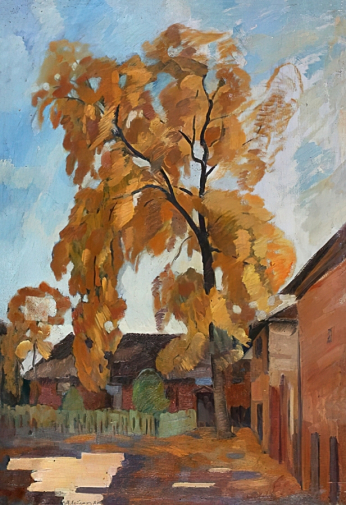Леблан Михаил Варфоломеевич. Осень. Холст, масло. 106х73. 1918. Пермская государственная художественная галерея.