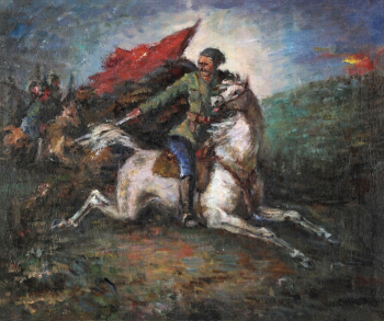 Зефиров Константин Клавдианович. Чапаев Василий Иванович. Холст, масло. 52х62. 1940-е. Государственная Третьяковская галерея.