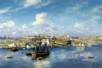 Пен Сергей Варленович. Основание Херсона. Холст, масло. 47,2х31,2. 1999. Центральный военно-морской музей имени императора Петра Великого.