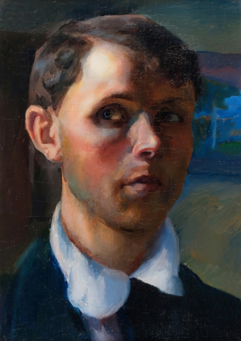 Григорьев Николай Михайлович. Автопортрет. Холст, масло. 38х27. 1930-е. Частная коллекция.
