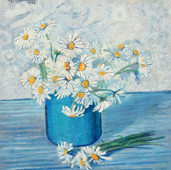 Штейнберг Эдуард Антонович. Ромашки. Холст, масло. 42х42. 1908. Севастопольский художественный музей имени Михаила Павловича Крошицкого.