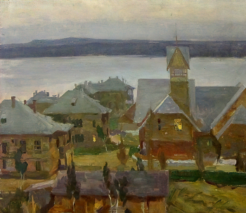 Сегал Александр Израилевич. Мончегорск. Холст, масло. 49х54. 1946. Государственный историко-художественный музей Новый Иерусалим.