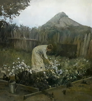 Бакал Ипполит Иванович. В саду. Холст, масло. 68х62,5. 1894. Музей-заповедник Абрамцево.