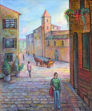 Епифанова Мария Эдуардовна. Пиза. Италия. Холст, масло. 55х46. 1998. Картинная галерея (Красноармейск).