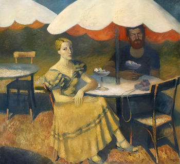 Беликов Сергей Иванович. Кафе-мороженое. Холст, масло. 135х150. 1985. Сахалинский областной художественный музей.