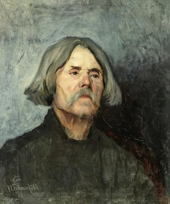 Батюков Исаак Полиевктович. Старик-крестьянин. Холст, масло. 51х42. 1887. Ярославский художественный музей.