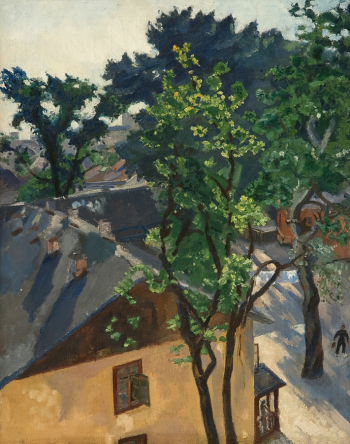 Симонович-Ефимова Нина Яковлевна. Московский дворик. Холст, масло. 74х58,8. 1939. Тамбовская областная картинная галерея.