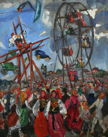 Симонович-Ефимова Нина Яковлевна. Ярмарка. Липецк. Холст, масло. 86х105. 1917. Омский областной музей изобразительных искусств имени М.А.Врубеля.