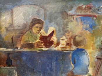 Жегин Лев Фёдорович. Интерьер. Холст, масло. 48,5х63. 1925. Государственный историко-художественный музей `Новый Иерусалим`.