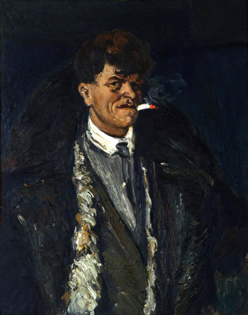 Морозов Александр Иванович (1902-1997). Автопортрет в шубе. Холст, масло. 97х77. 1932. Ивановский областной художественный музей.