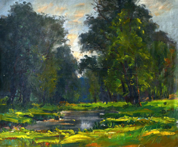 Морозов Александр Иванович (1902-1997). В лесу. Холст, масло. 57х69. 1948. Ивановский областной художественный музей.