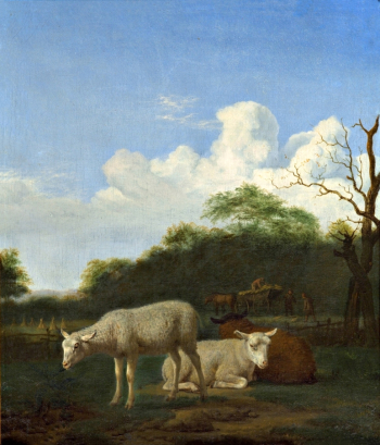 Три овцы. Холст, масло. 36,5х32,5. 1659. Музей Ниваагард.