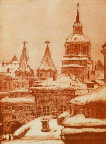 Фалилеев Вадим Дмитриевич. Москва. Бумага, офорт. 34,7х26,4. 1920-е. Пензенская областная картинная галерея имени К.А.Савицкого.