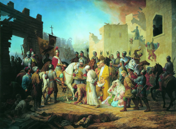 Шамшин Пётр Михайлович. Вступление Иоанна IV в Казань. Холст, масло. 189х260. 1894. Николаевский художественный музей имени В.В.Верещагина.