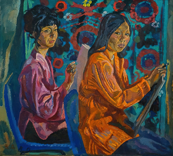 Орловский Виталий Абрамович. Двойной портрет. Холст, масло. 88х98,5. 1970. Томский областной художественный музей.