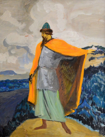 Куликов Афанасий Ефремович. Юрий Долгорукий. 48,5х66. 1946-1947. Малоярославецкий музейно-выставочный центр имени И.А.Солдатенкова.