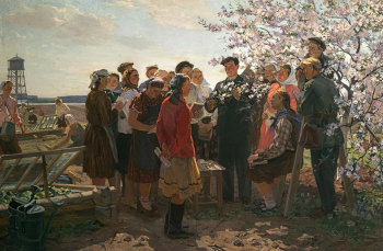 Волков Александр Васильевич. Мичуринцы. Холст, масло. 172х196. 1951. Челябинский государственный музей изобразительных искусств.