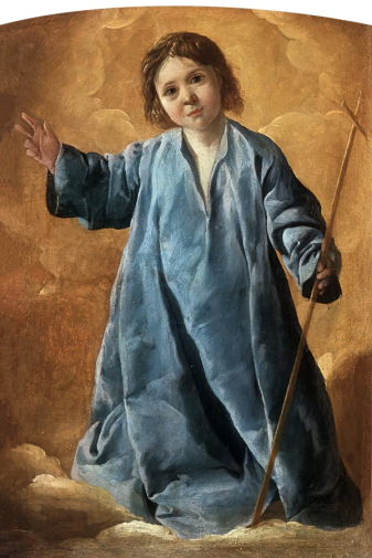 Франсиско де Сурбаран. Младенец Христос. Доска, масло. 40,2х27,2. 1635-1640. Государственный музей изобразительных искусств имени А.С.Пушкина.