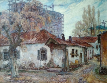 Кочергин Владимир Васильевич. Старый новый Нальчик. Холст, масло. 80х100. 1987. Кабардино-Балкарский музей изобразительных искусств имени А.Л.Ткаченко.