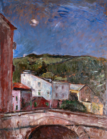Артуро Този. Пейзаж с мостом. Доска, масло. 89х69. 1933. Фонд Карипло.