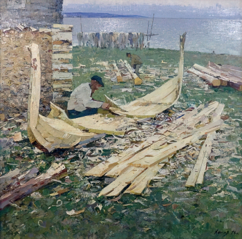Котов Иван Семёнович. У Белого моря. Холст, масло. 99х100. 1976. Музей Берингийского наследия.