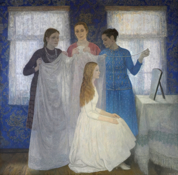 Телин Владимир Никитович. Невеста. Холст, масло. 155х160. 1970-е. Оренбургский областной музей изобразительных искусств.