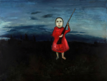 София Чхиквадзе. Сторож. Холст, масло. 130х170. 2001. Московский музей современного искусства.