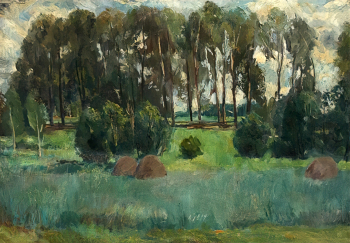 Шмаринов Дементий Алексеевич. Летний день. Холст, масло. 51х73,5. 1926. Музей-заповедник Абрамцево.