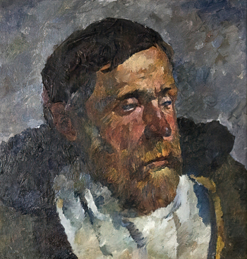 Шмаринов Дементий Алексеевич. Старик. Холст, масло. 43,5х42. 1927. Музей-заповедник Абрамцево.