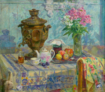 На даче