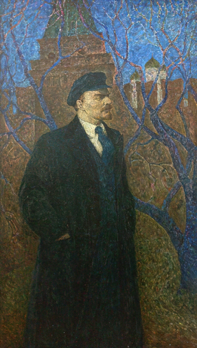 Куприянов Евгений Авраамович. Портрет В.И.Ленина. Холст, масло. 210х120. 1972. Омский областной музей изобразительных искусств имени М.А.Врубеля.