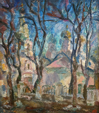 Иванов Михаил Всеволодович. Большая Ордынка. Холст, масло. 68х60. 1988. Музей изобразительных искусств Кузбасса.
