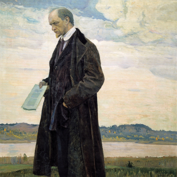 Нестеров Михаил Васильевич. Мыслитель (Портрет философа И.А.Ильина). Холст, масло. 126х124. 1921-1922. Государственный Русский музей.