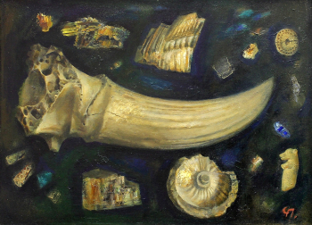 Павский Сергей Станиславович. Археологический натюрморт. Холст, масло. 56х41. 2000. Музей Северска.