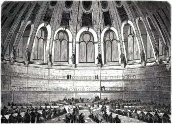 Неизвестный художник. Читальный зал Британского музея. 1855. Издание наследников Эрнста Кейля.