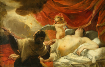 Фарамон Бланшар. Юпитер и Даная. Холст, масло. 169х112,2. 19 век. Государственный художественно-архитектурный дворцово-парковый музей-заповедник `Царское Село`.
