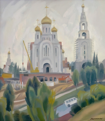 Видинеев Владимир Николаевич. Утро в Ханты-Мансийске. Холст, масло. 79,5х69,5. 2004. Музей Природы и Человека.