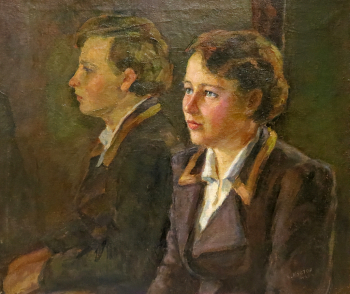 Кустов Борис Петрович. Портрет Насти. Холст, масло. 45х53. 1945. Кинешемский художественно-исторический музей.