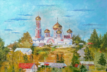 Неизвестный художник. Спасск. Холст, масло. 50х70. 2022. Музей народного творчества Спасского района Пензенской области.