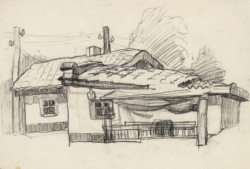 Кабанова Галина Ивановна. Темрюк. Бумага, карандаш. 30х42. 1960-е. Дальневосточный художественный музей.