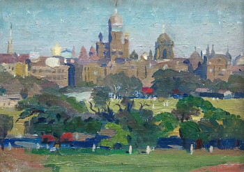 Семёнов Пётр Садофьевич. Бомбей. Холст, масло. 24,5х34,7. 1975. Удмуртский республиканский музей изобразительных искусств.