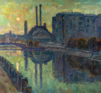 Чулович Виктор Николаевич. Москва. Малый Каменный мост. Холст, масло. 81х89. 1981. Государственный музейно-выставочный центр РОСИЗО.