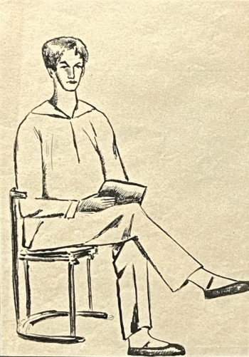 Якерсон Давид Аронович. Автопортрет. Бумага, тушь, перо. 1918-1920. Частное собрание.
