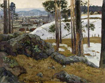 Домашников Борис Фёдорович. Весна под Белорецком. Холст, масло. 20 век. Нижегородский государственный художественный музей.