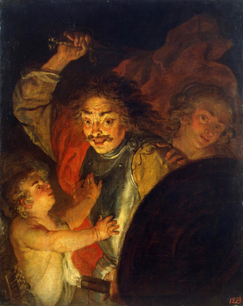 Жак де л`Анж. Марс, Венера и Купидон. Аллегория гнева. Холст, масло. 112х80. 1630. Государственный Эрмитаж.
