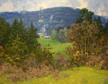 Усманов Махмуд Усманович. Альметьевские дали. Холст, масло. 100х130,5. 1985. Государственный музей изобразительных искусств Республики Татарстан.