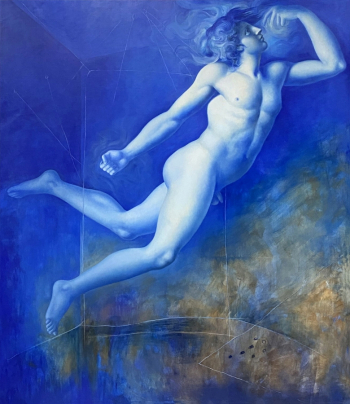 Карло Мария Мариани. Полёт в пространственной атмосфере. Холст, масло. 182,9х154,4. 1989. Частное собрание.