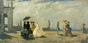 Эмма Чиарди. Рандеву. Холст, масло. 18,2х36,2. 1923. Собрание Филлипс.
