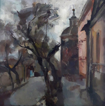 Климов Николай Иванович. Елец. Холст, масло. 73х73. 1981. Елецкий городской краеведческий музей.
