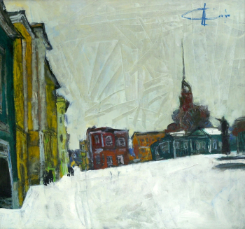 Сорочкин Александр Михайлович. Елец. Холст, масло. 80х84. 1993. Художественный музей - Выставочный зал (Липецк).